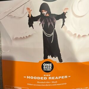 Hooded reaper Halloween Costume 8-10yo